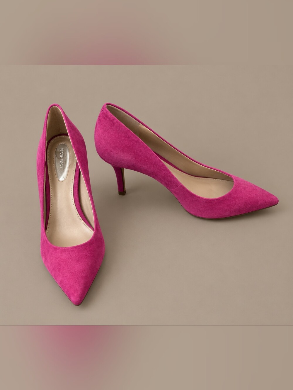 Alfani Fuchsia Suede Pointed-Toe Pumps